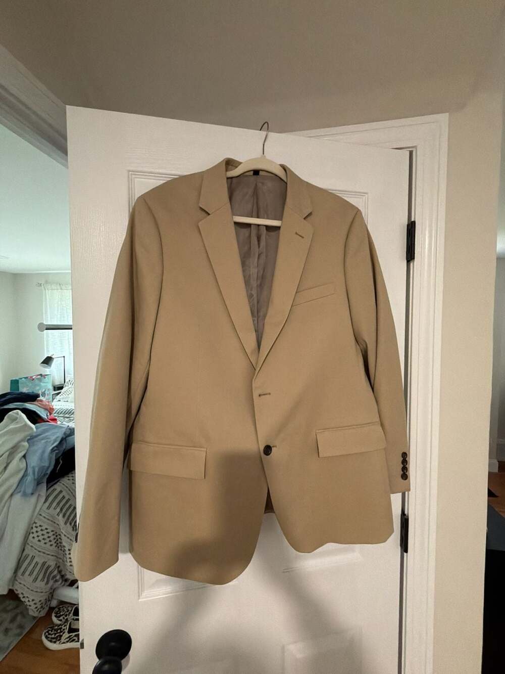 J.Crew Thompson Suit Jacket Size 44R Camel Beige Single Breasted Blazer